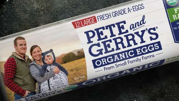 Pete and Gerry's Organic Eggs from small family farms - packaging