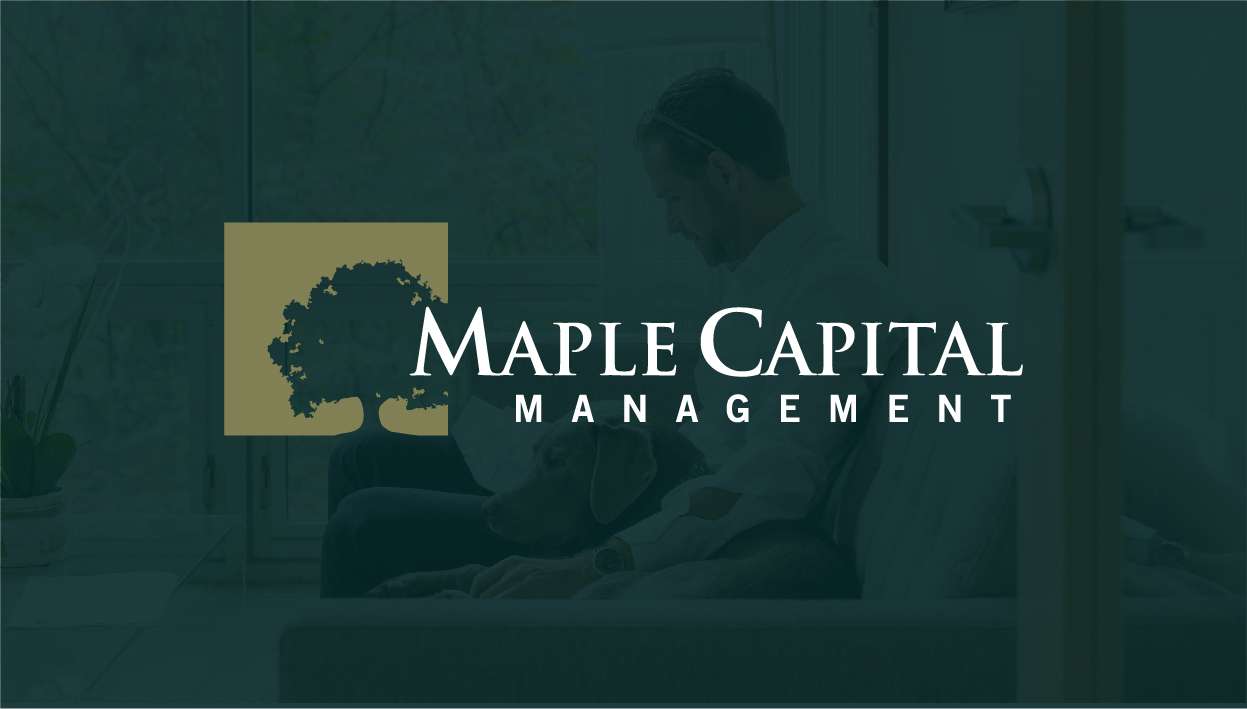 Maple Capital Logo on Dark Green Background.